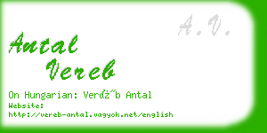 antal vereb business card